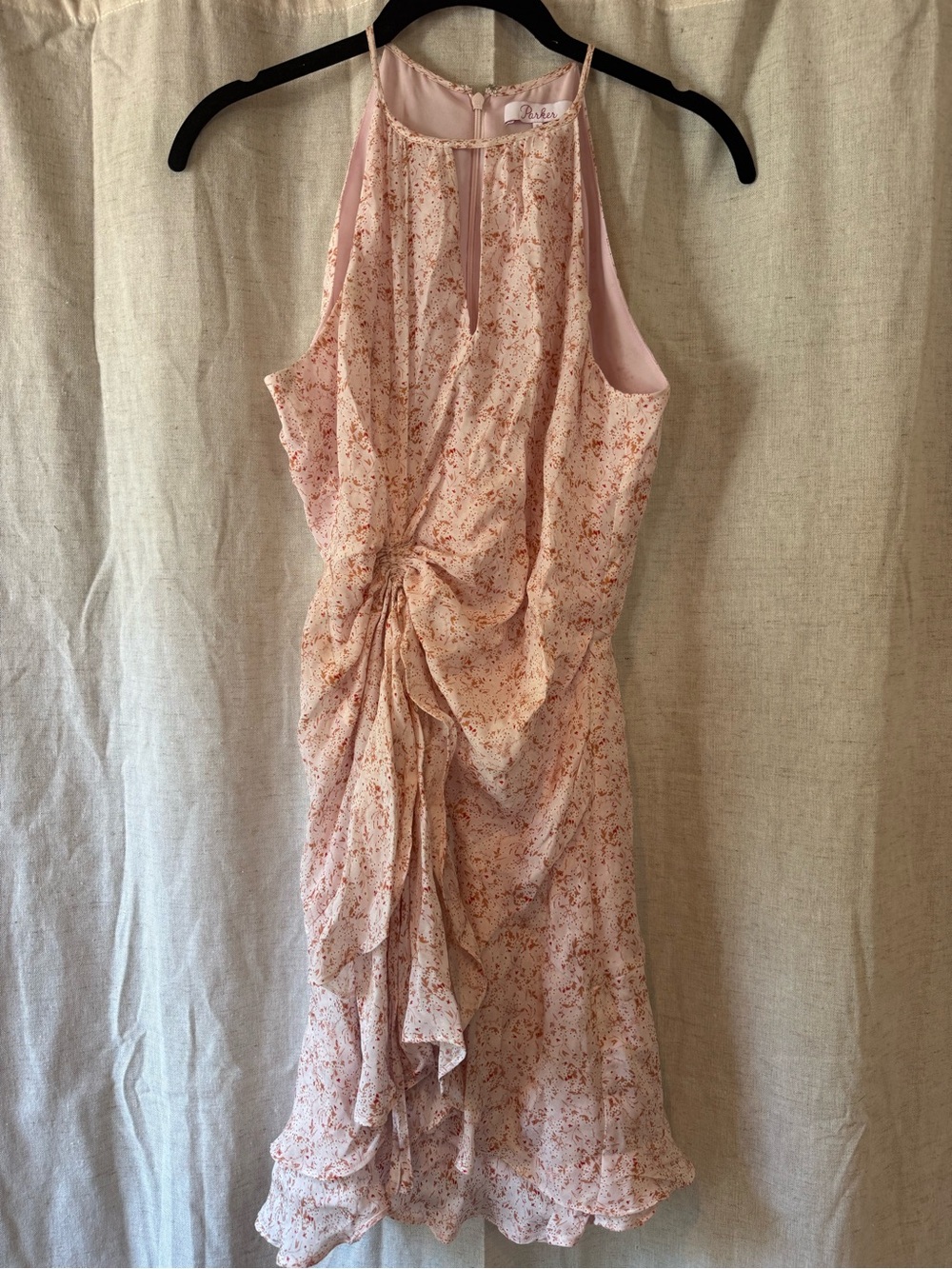 Parker Blush Floral Halter Midi Dress